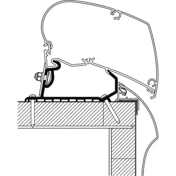 Příslušenství ke karavanu Střešní adaptér Thule Omnistor pro karavany Hobby Varianta: Adaptér Hobby Optima LED