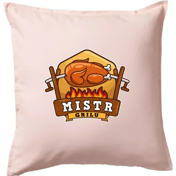 Polštář Mistr grilu kuře - Polštář 50x50 - 50x50 - Pouze potah ( Světle růžová )