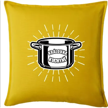 Polštář Královna kuchyně - Polštář 50x50 - 50x50 - Pouze potah ( Žlutá )