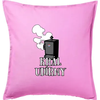 Polštář Král udírny - Polštář 50x50 - 50x50 - Pouze potah ( Růžová )