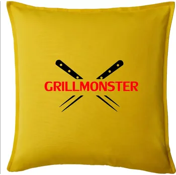 Polštář Grilování - Grillmonster - Polštář 50x50 - 50x50 - Pouze potah ( Žlutá )