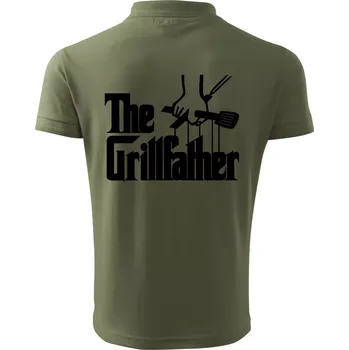 Pánská košile The Grillfather - Polokošile pánská Pique Polo 203 - 5XL ( Khaki )