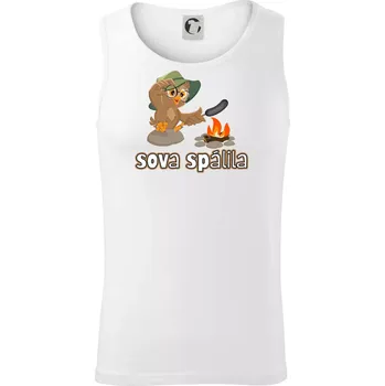 Sova spálila - Tílko pánské Core - XL ( Bílá )
