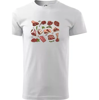 Maso na gril - Triko extra velké (5-8XL) - 7XL ( Bílá )