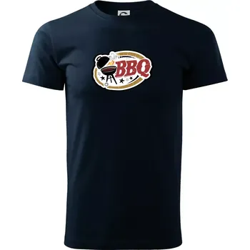 Pánské tričko BBQ logo - Triko extra velké (5-8XL) - 7XL ( Námořní modrá (velmi tmavá - téměř černá) )