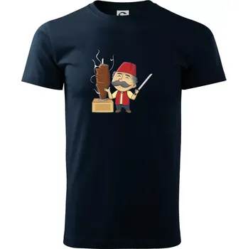 Pánské tričko Kebab kuchař - Triko extra velké (5-8XL) - 6XL ( Námořní modrá (velmi tmavá - téměř černá) )