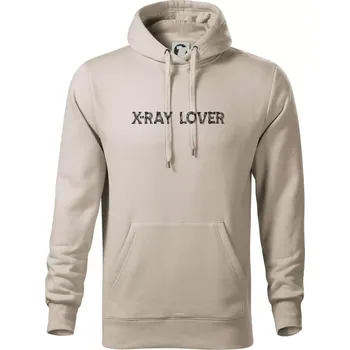 Pánská mikina X-ray Lover - Mikina pánská Cape s kapucí - 5XL ( Ledově šedá )