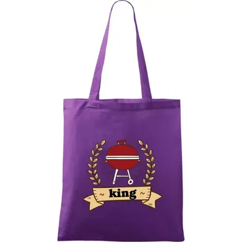 Kulatý gril King - Taška bavlněná - 42 x 38 cm ( Fialová )