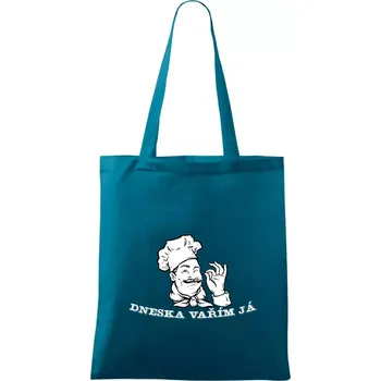 Dneska vařím já - Taška bavlněná - 42 x 38 cm ( Petrolejová )