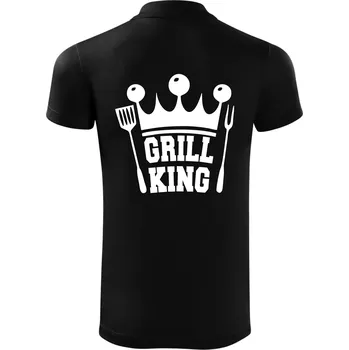 Pánská košile Grilování - Grill King - Polokošile Victory sportovní (dresovina) - S ( Černá )