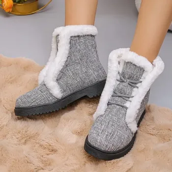 Dámská zimní obuv Zateplené nepromokavé dámské sněhule Barva: Šedá, Velikost: 40