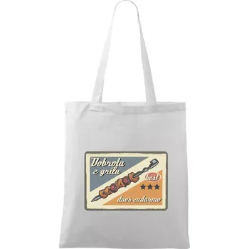 Dobrota z grilu - Taška bavlněná - 42 x 38 cm ( Bílá )