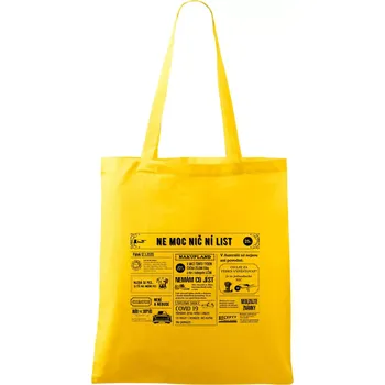 Nákupní taška Nemocniční list - Taška bavlněná - 42 x 38 cm ( Žlutá )