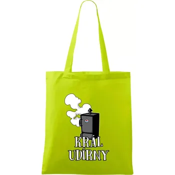 Král udírny - Taška bavlněná - 42 x 38 cm ( Limetková )