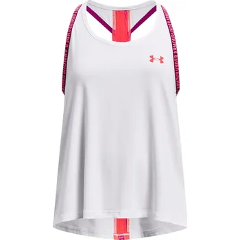 Dívčí tílko Under Armour Knockout Tank dívčí top, bílý dětské, M