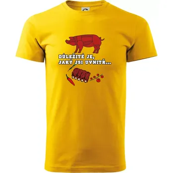 Důležité je, jaký jsi uvnitř - Triko extra velké (5-8XL) - 8XL ( Žlutá )