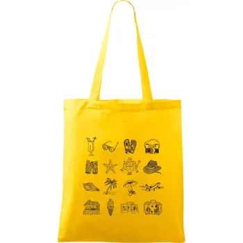 Dovolená u moře - Taška bavlněná - 42 x 38 cm ( Žlutá )