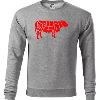 Pánská mikina Grilování - Grill Chef - Kráva - Mikina Essential pánská - L ( Tmavě šedý melír )