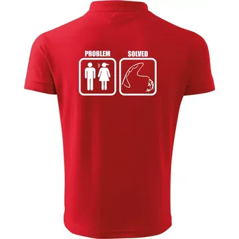 Pánská košile Problém rybaření - Polokošile pánská Pique Polo 203 - 3XL ( Červená )