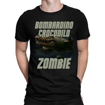 Žertovný předmět Bombardino Crocodilo zombie - krokodýl bombardér - Italian Brainrot - pánské tričko s potiskem- Tričkový.cz