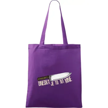 Nákupní taška Dneska je to na mně - Taška bavlněná - 42 x 38 cm ( Fialová )