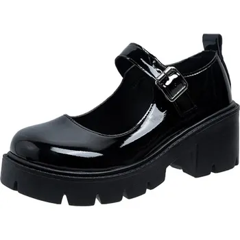 Dámské lodičky Dámské boty s přezkou ve stylu Mary Jane Velikost: 36, Barva (Varianta): Gloss black