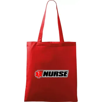 Nákupní taška Nurse kříž - Taška bavlněná - 42 x 38 cm ( Červená )