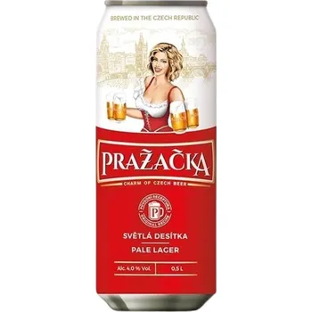 Pivo Bakalář Pražačka výčepní světlé plech