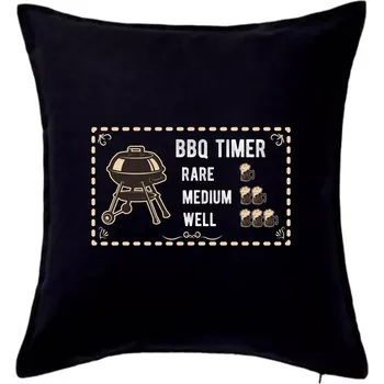 Polštář BBQ Timer - Polštář 50x50 - 50x50 - Pouze potah ( Černá )