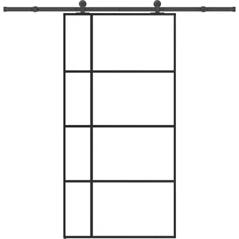 Vchodové dveře OMAXI Posuvné dveře s kováním 102,5 x 205 cm ESG sklo a hliník 829412