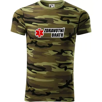 Pánské tričko Zdravotní bratr - rescue - Army CAMOUFLAGE - XS ( Zelený maskáč )