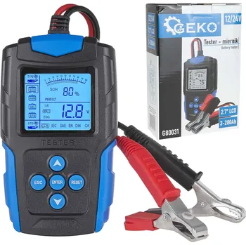 Autodiagnostika Tester pro měření akumulátorových baterií 12/24V 3Ah-200Ah, GEKO