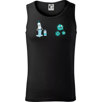 Pánské termoprádlo Očkování a virus - Tílko pánské Core - S ( Černá )