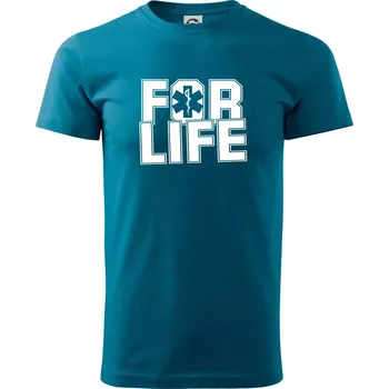 Pánská móda For Life - Klasické pánské triko vyšší gramáže - S ( Petrolejová )