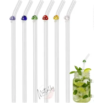 Skleněné brčko houbička - Barva Modrá