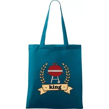 Kulatý gril King - Taška bavlněná - 42 x 38 cm ( Petrolejová )