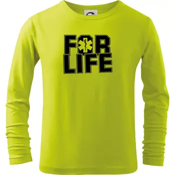 Dětská móda For Life - Triko dětské Long Sleeve - 134 cm/8 let ( Limetková )