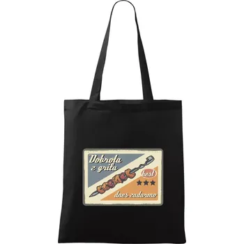 Dobrota z grilu - Taška bavlněná - 42 x 38 cm ( Černá )