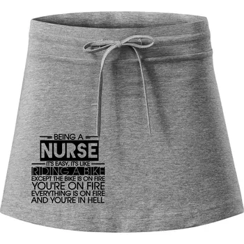 Dámská sukně Being a nurse - bike - Sportovní sukně - two in one - S ( Tmavě šedý melír )
