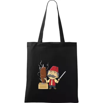 Kebab kuchař - Taška bavlněná - 42 x 38 cm ( Černá )