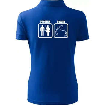 Problém rybaření - Polokošile dámská Pique Polo - 2XL ( Královská modrá )