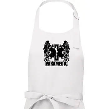 Kuchyňská zástěra Paramedic - Pánská zástěra na vaření - Univerzální velikost ( Bílá )