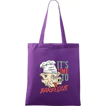 It's Time to Barbeque - Taška bavlněná - 42 x 38 cm ( Fialová )