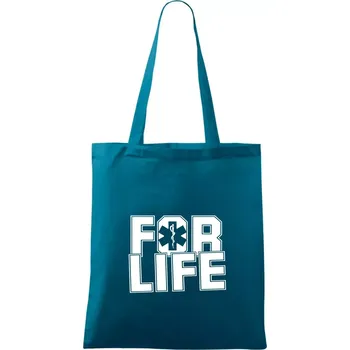 For Life - Taška bavlněná - 42 x 38 cm ( Petrolejová )