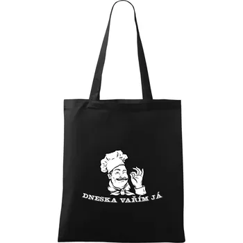 Dneska vařím já - Taška bavlněná - 42 x 38 cm ( Černá )