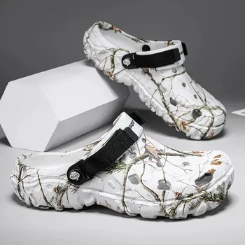 Dámské sandále unisex zahradní sandály – lehké a protiskluzové pantofle Barva: Bílá, Velikost: 42