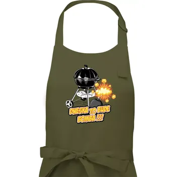 Kuchyňská zástěra Dneska to bude bomba - Dámská zástěra na vaření - Univerzální velikost ( Khaki )