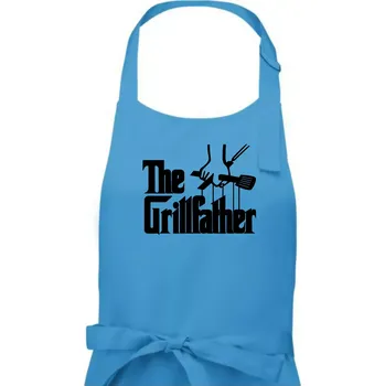 Kuchyňská zástěra The Grillfather - Pánská zástěra na vaření - Univerzální velikost ( Světlý tyrkys )