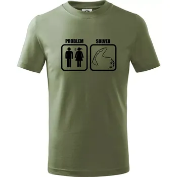 Problém rybaření - Tričko dětské bavlněné - 122 cm/6 let ( Khaki )