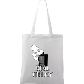 Král udírny - Taška bavlněná - 42 x 38 cm ( Bílá )